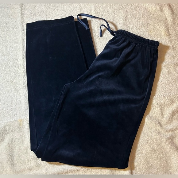 Vintage 2 Piece Set Navy Blue Velvet Women's Jacket and pants - Picture 7 of 7